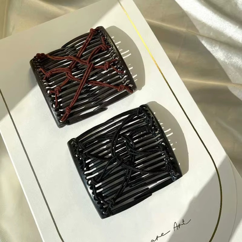 Vintage Creative Magic Hair Comb Elastic Rope Disc Hair Clip for Women Headwear