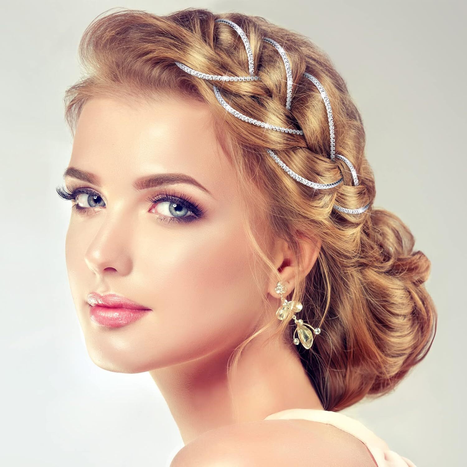Chunyin Rhinestone Hair Chains Rhinestone Hair Accessories,Hair Extensions Pearl