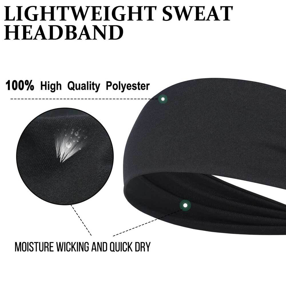 Workout Stretchy Headband Sweatband Sports Headband Cycling Yoga Unisex Hairband