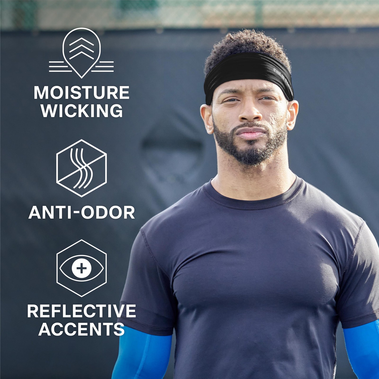 Instant Cooling Headband 3 Pack (Black) | Advanced Chemical-Free Evaporative …