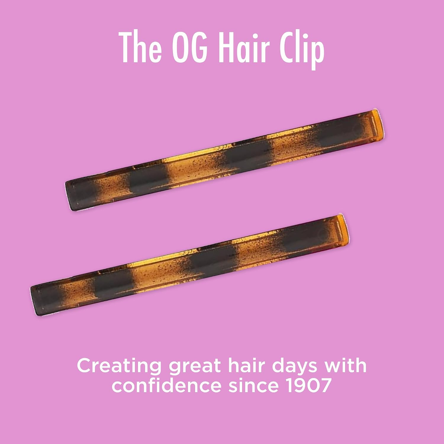 Stay Tight Hair Barrettes, 4 Ct, Mock Tort, Slideproof Flat Clips
