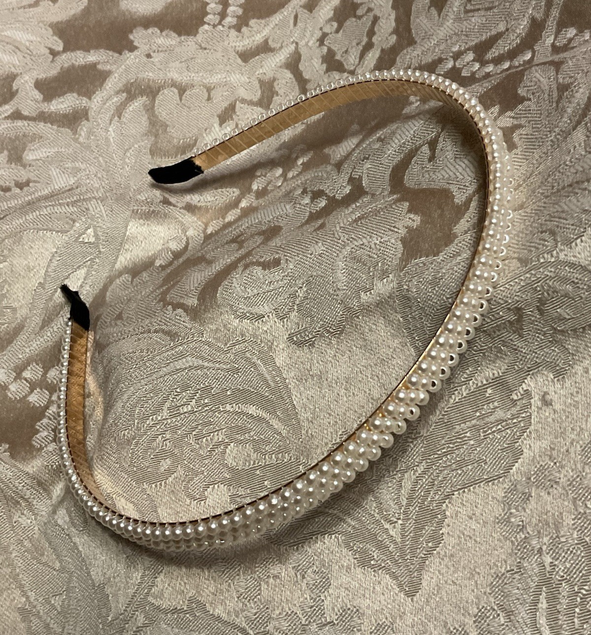 Pearl Headband Beaded Embellished Gold Elegant Headband Hair Accessory