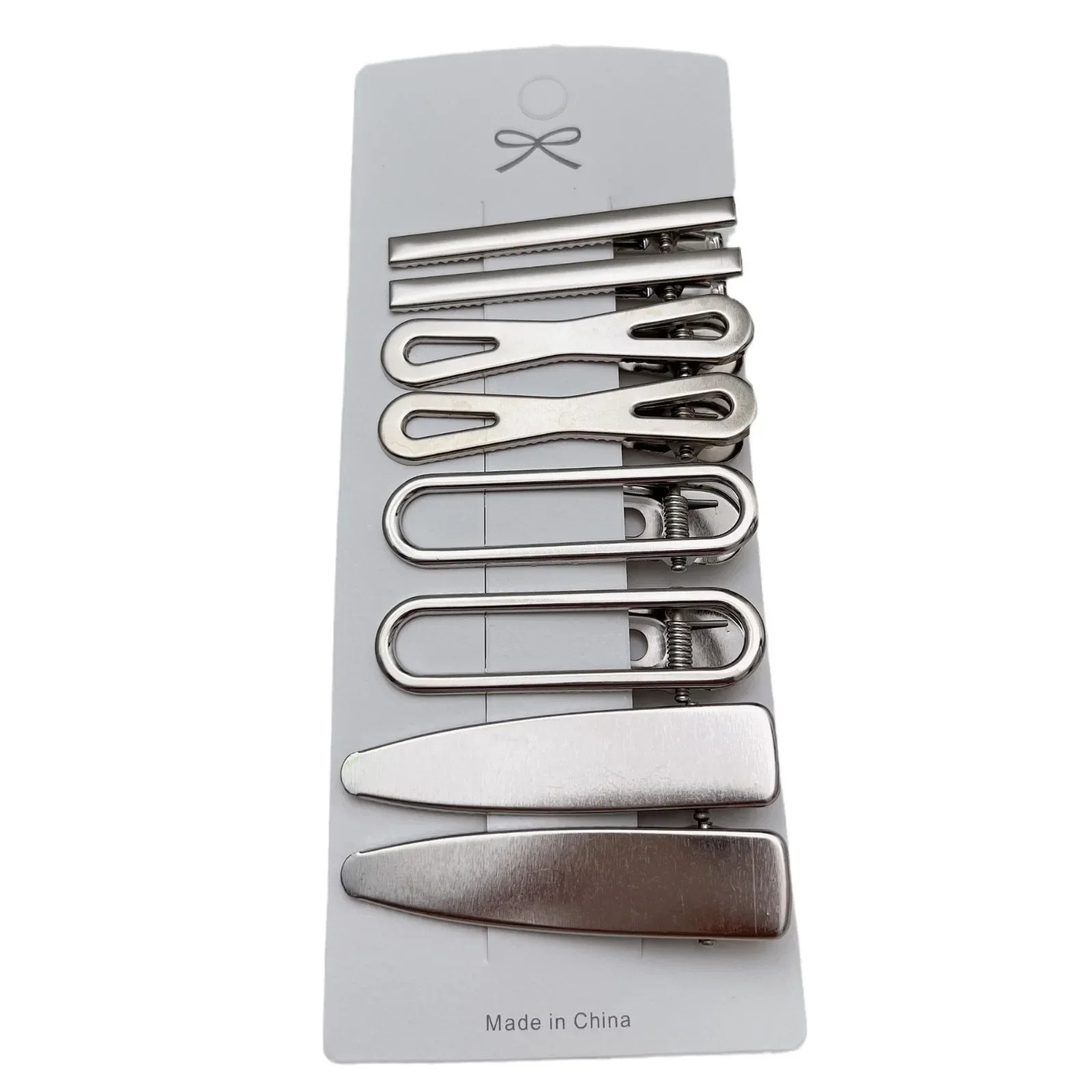 Silver Metal Duckbill Hair Clips Y2K Bangs Side Hair Barrettes for Women Girls
