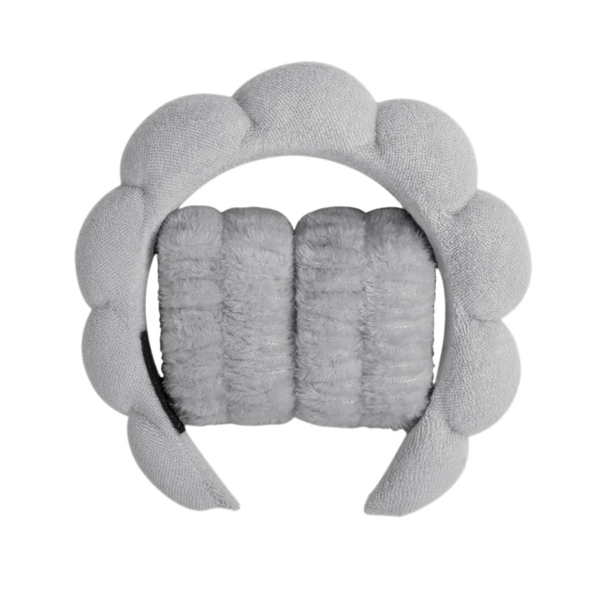 1pc Microfiber Spa Headband Wristband Face Wash Makeup Shower Set – NEW