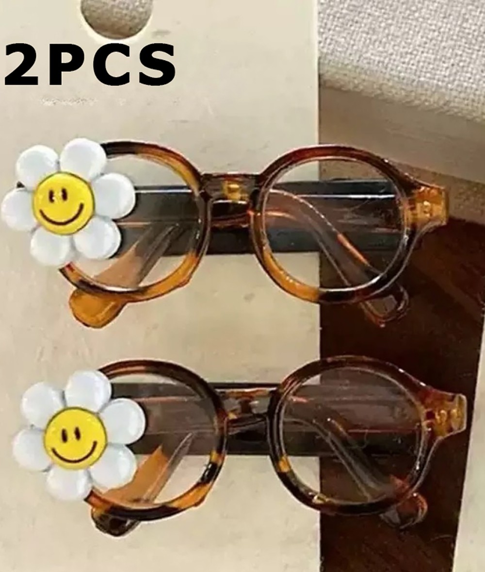 Stylish Retro Sunglasses Hair Accessories with Playful Design for Casual Outfits