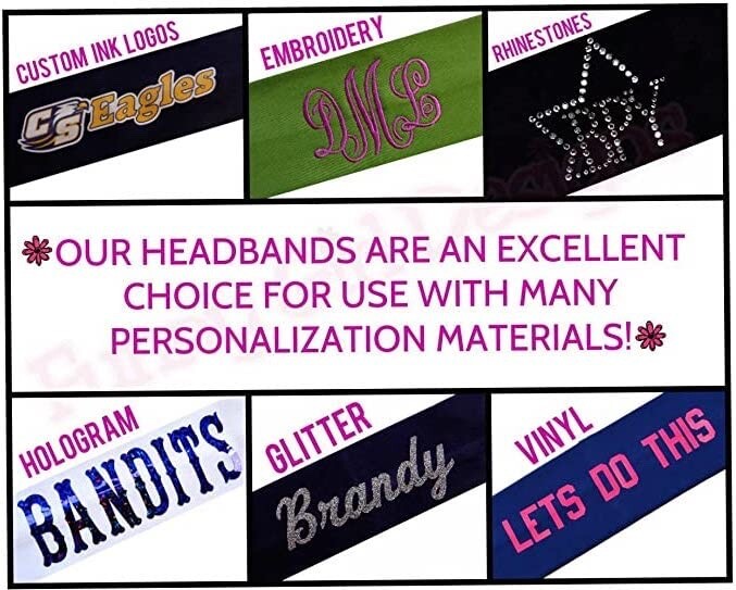 1 Dozen 2 INCH Wide Sparkling Glitter Cotton Stretch Headbands – MANY COLORS!