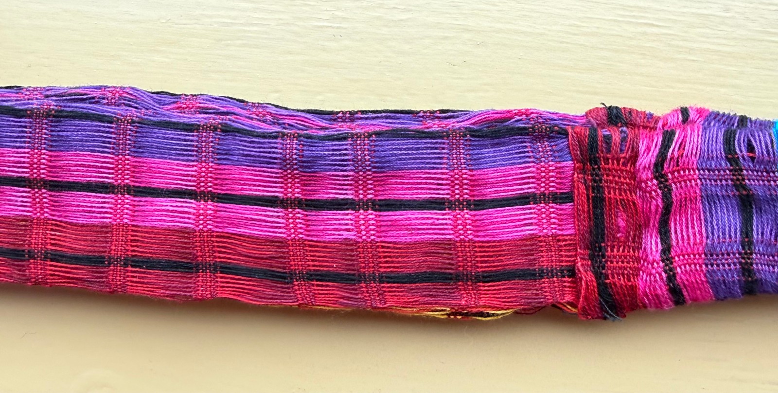 Handmade Guatemalan Multicolor Woven Elastic Head Band 100% Cotton Artisan #UU