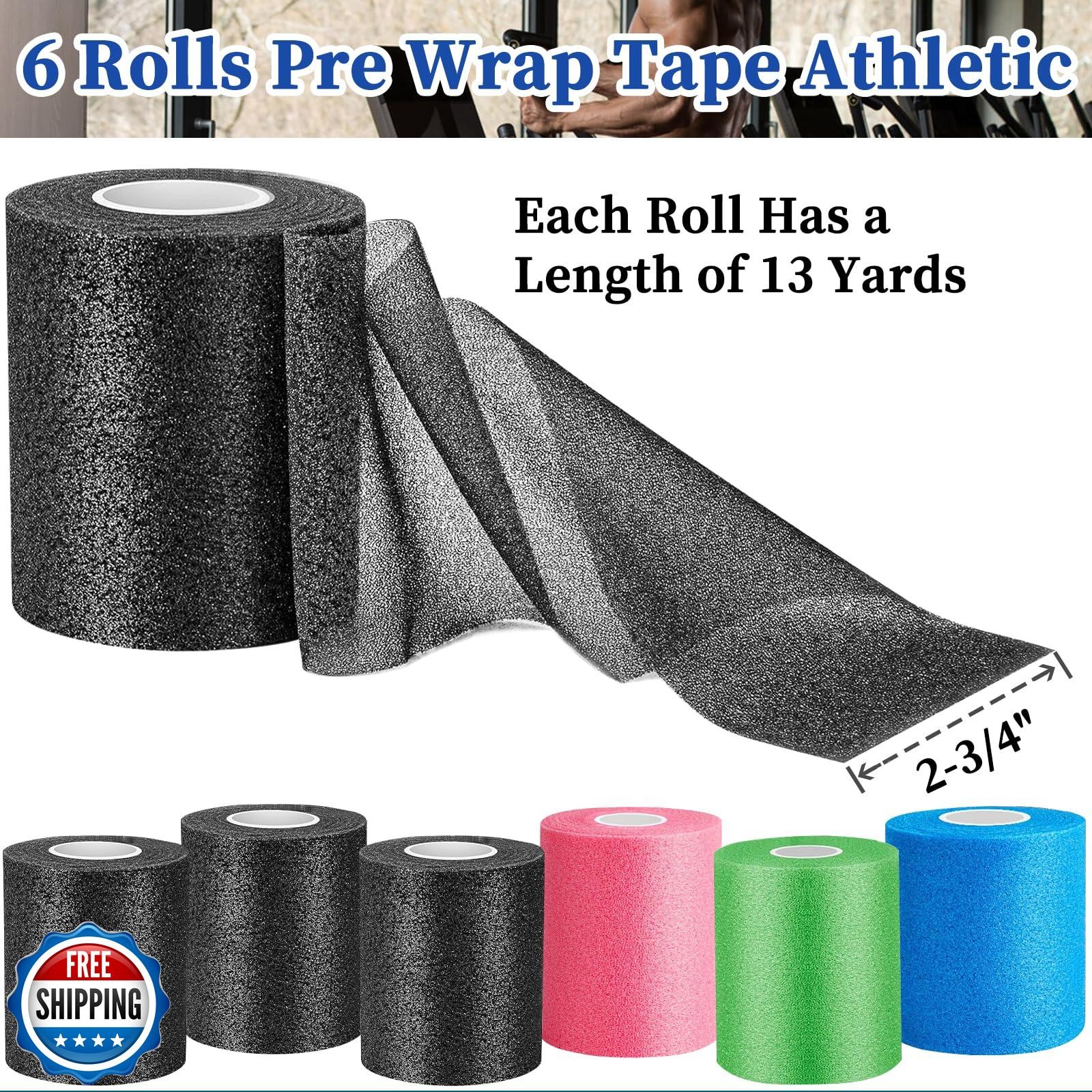 UNBEATABLE ENERGY Pre Wrap for Hair Soccer- 6 Rolls 78yd (234′), Multi Color