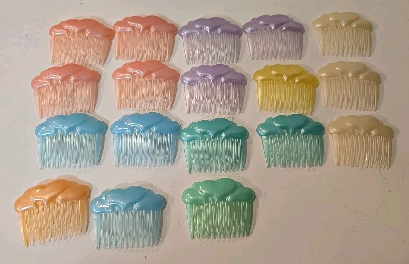 VTG Lot of 18 1980s Retro Hair Combs Multicolor Y2K Style Hong Kong