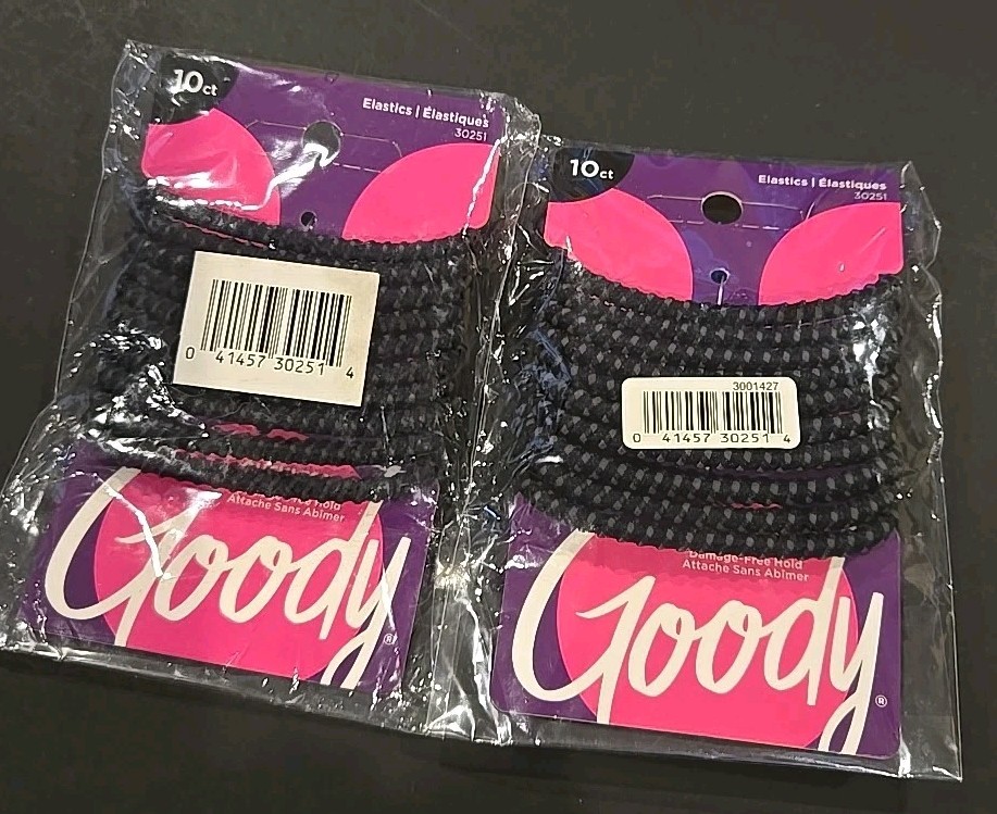 Goody Nonslip Womens Elastic Hair Tie 10 Count, Black 4MM for Medium Hair (C-50)