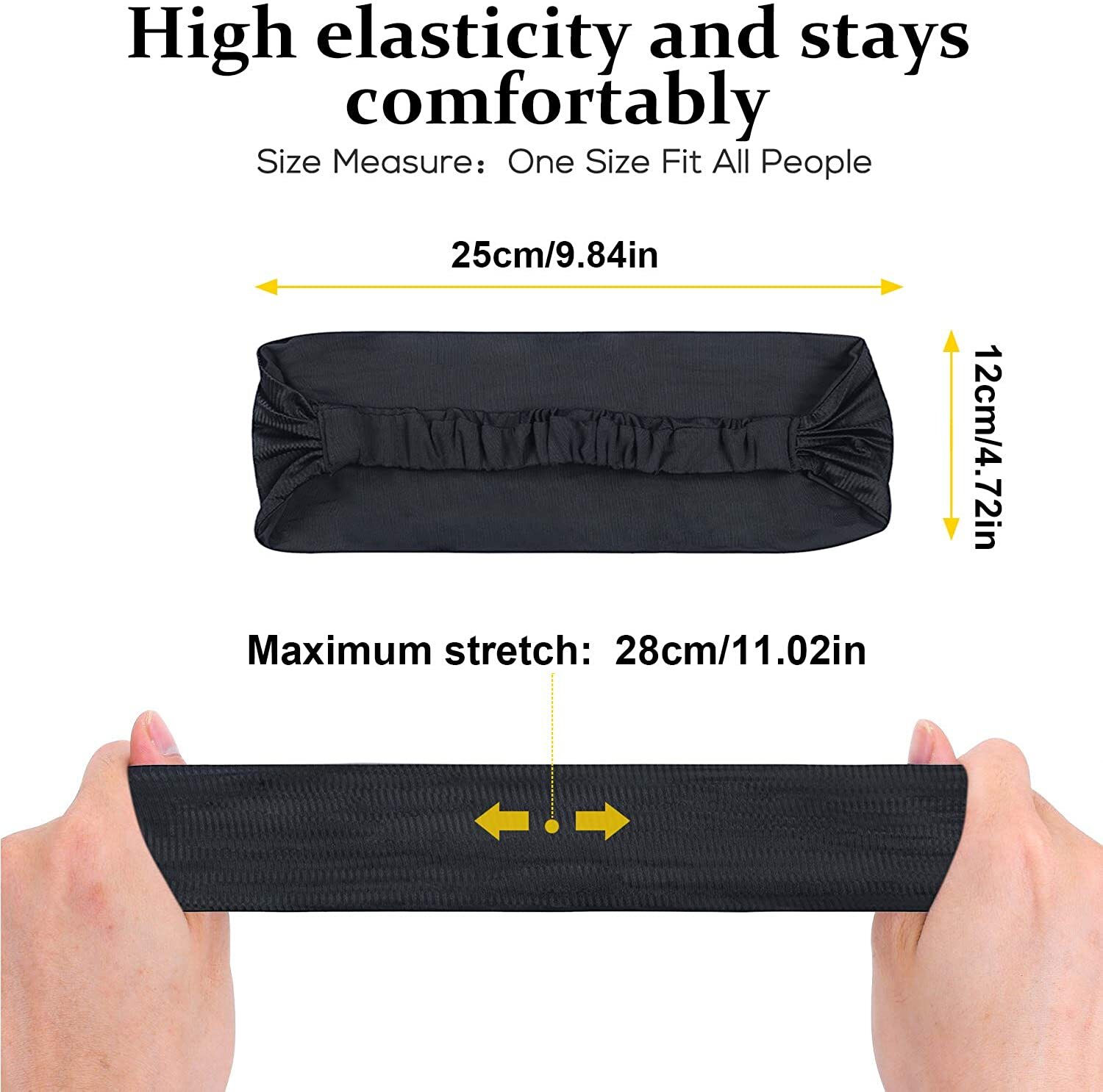 Sports Headbands for Men Women Moisture Wicking Workout Sweatband Yoga Hairband