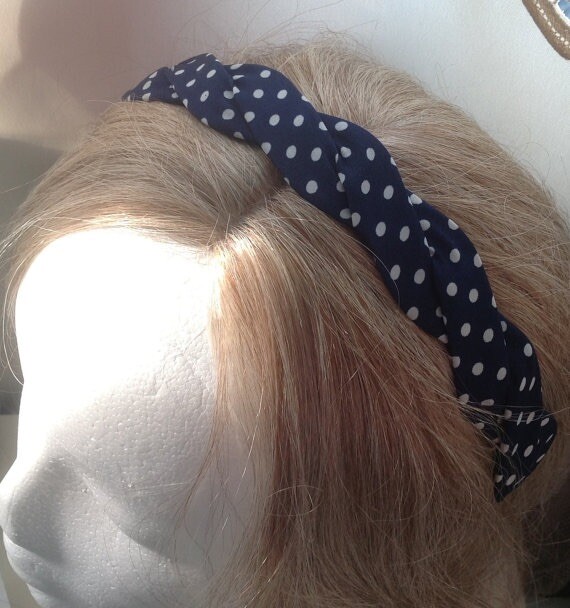 Pick 1 – Braided Polka Dot or Stripped Fabric Headband