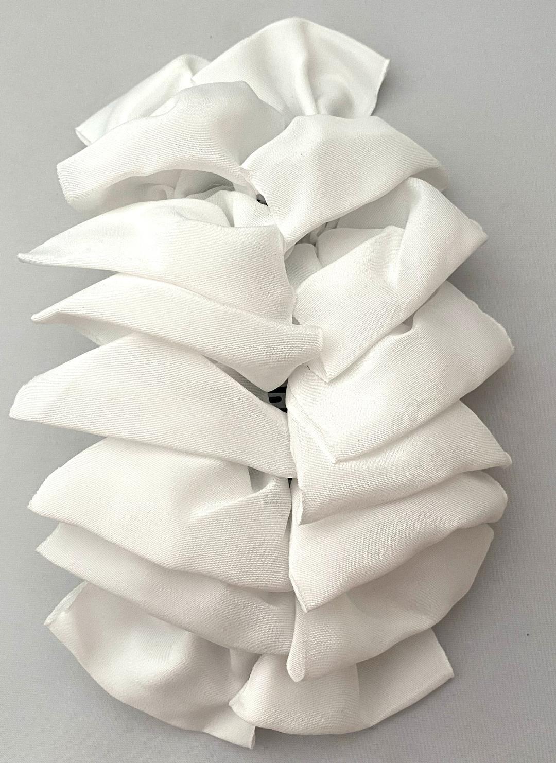 LONG BANANA HAIR CLIP WHITE BOWS ON BOTH SIDES SELECT COLOR FREE USA SHIPPING