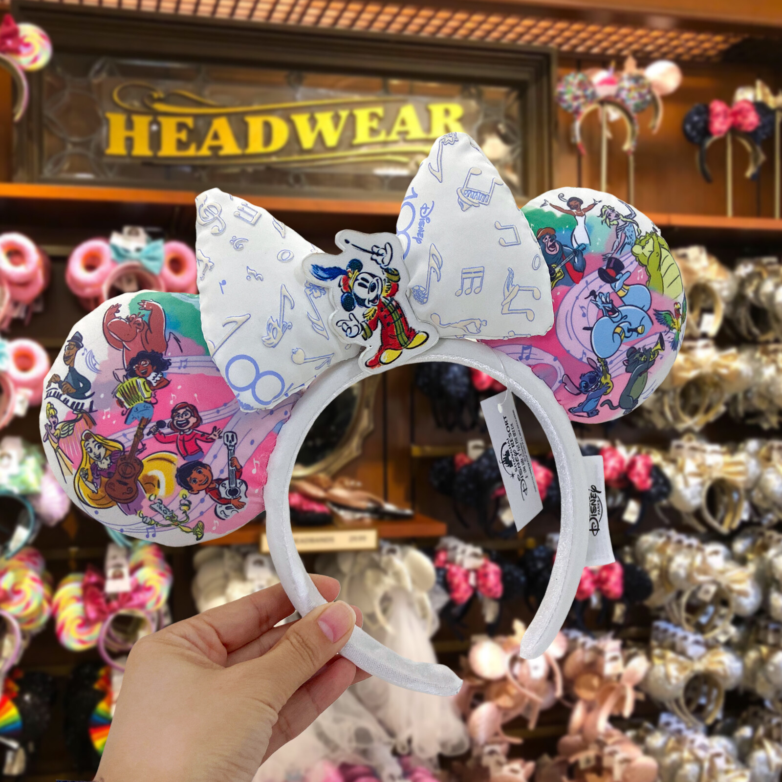 Limited Disney- Park Headband Mickey Sequin Bow Minnie Mouse Ears Gifts