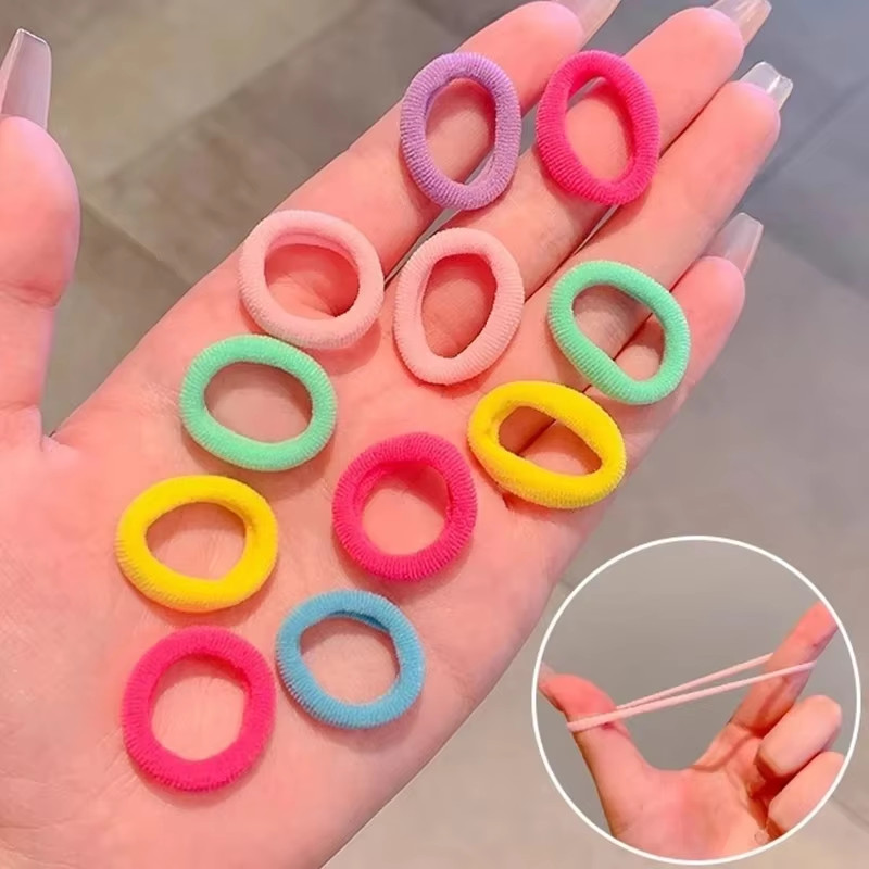 200-1000PCS Colorful Elastic Hair Bands Ponytail Holders Girls Hair Ties