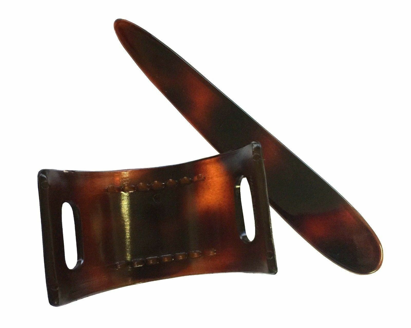 Parcelona French Basic Arch Pin Thru Medium Hair Clip With Stick Pony Clip
