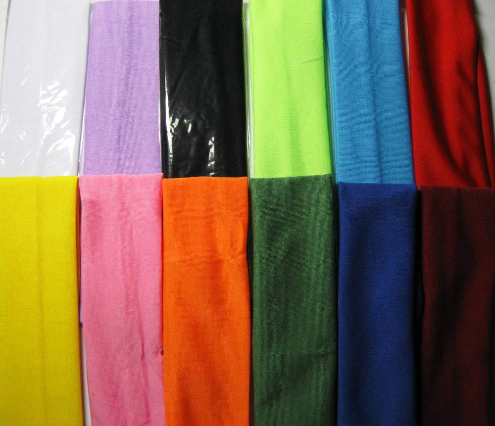 1 Headband SOLID COLOR Continuous stretch single individual U want U pick Nylon