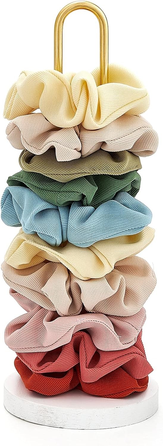 Organizer Gold White Metal Scrunchies Tower Hold 25 – 35 Scrunchies Modern