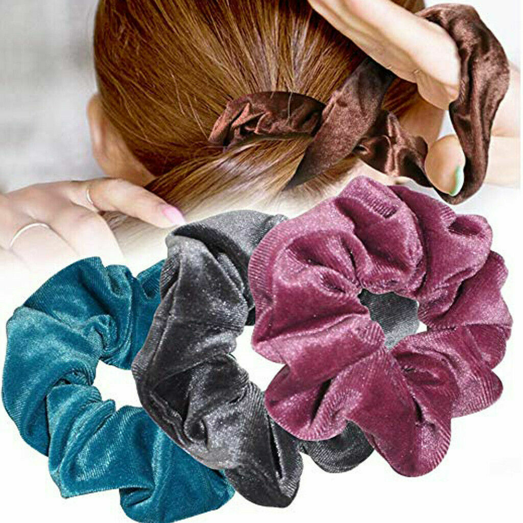 Lot Hair Scrunchies Velvet Elastic Hair Bands Scrunchy Rope Ties For Women Girl