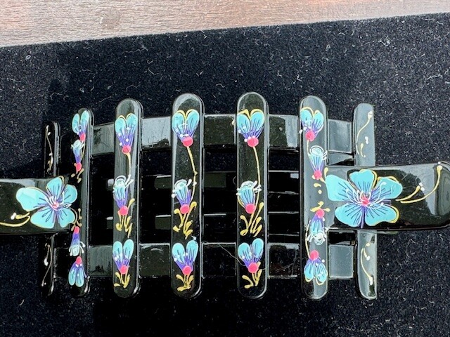 1 New Gorgeous flowers Hair Clip Hand made Painted Hair Accessories US Seller