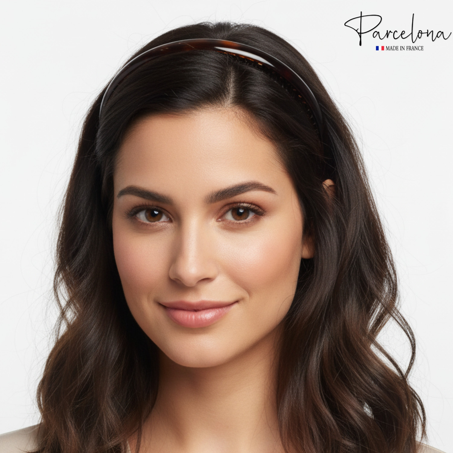 Parcelona Lyon French Tortoise Shell Cellulose Acetate Headband for Women and