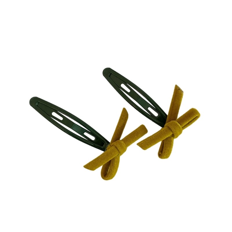 1 Pair Velvety Hair Bowknot Clip Fashionable Hairpin for Daily Special Occasion