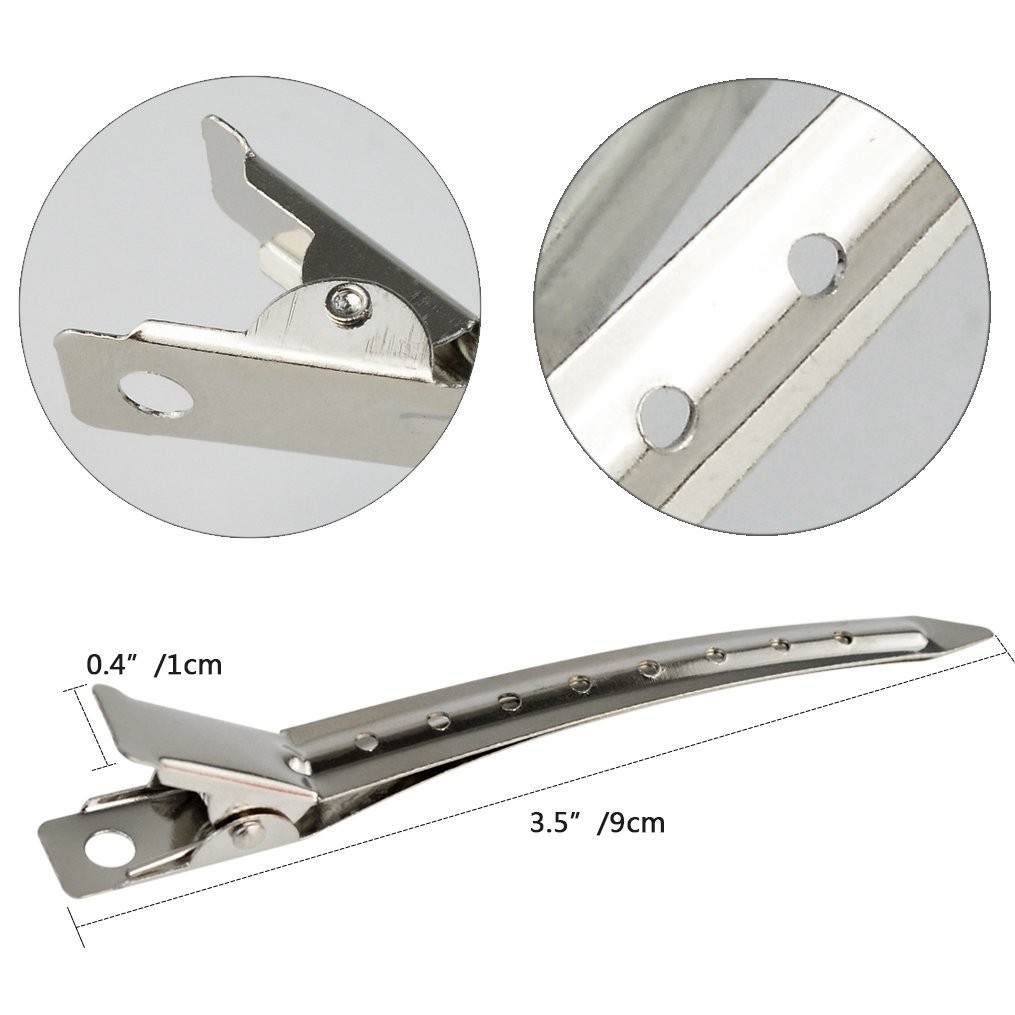 24 Duck Bill Clips – 3.5” Rustproof Metal Hair Styling Essentials