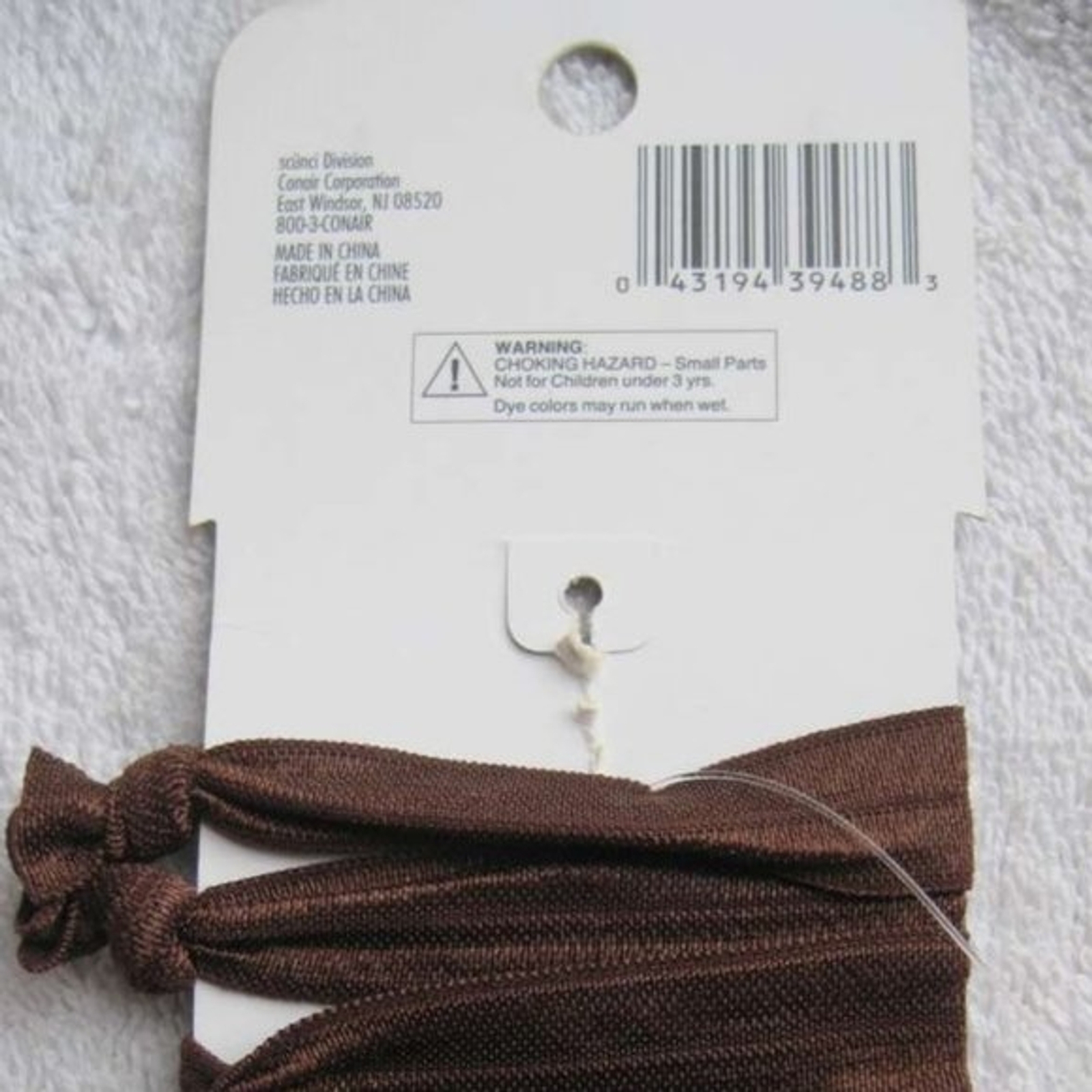 6 Scunci Brunette Knotted Ribbon Elastics Ponytailer Hair Bands No Metal Shiny