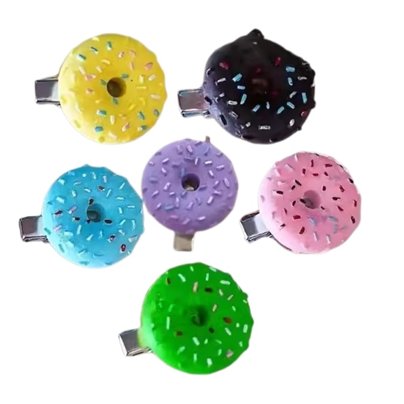 6pcs Sweet Treat Themed Hair Accessories Practical Hair Clip For Girls Parties