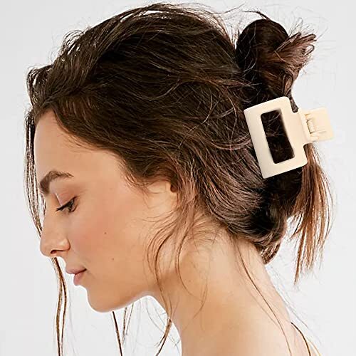 5 Pcs Square Matte Hair White, Black, Khaki, Chocolate brown, Coffee color