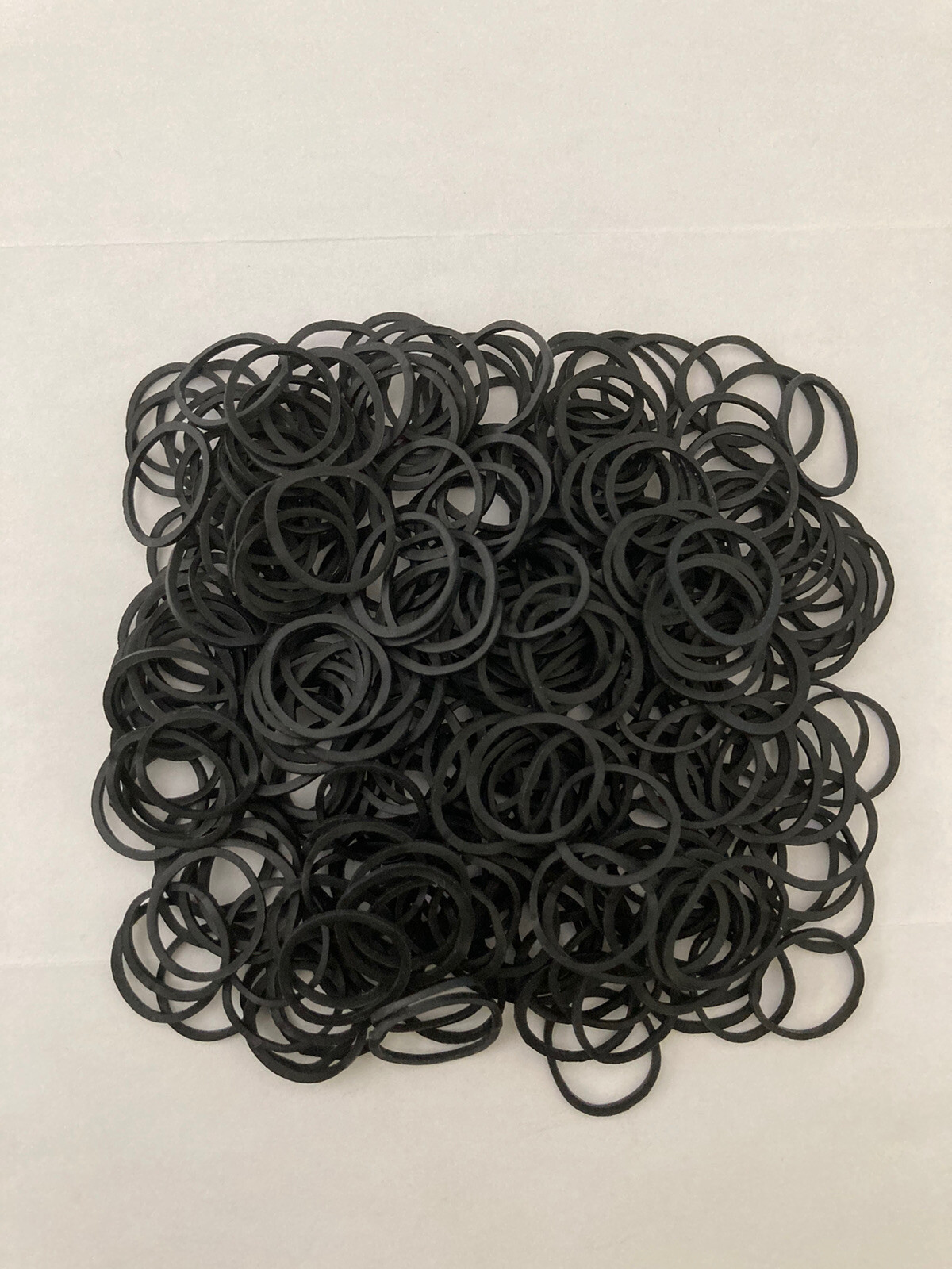 250 Small Black Rubber Bands for Crafts Hobbies Pony Hair Holder Office Use.