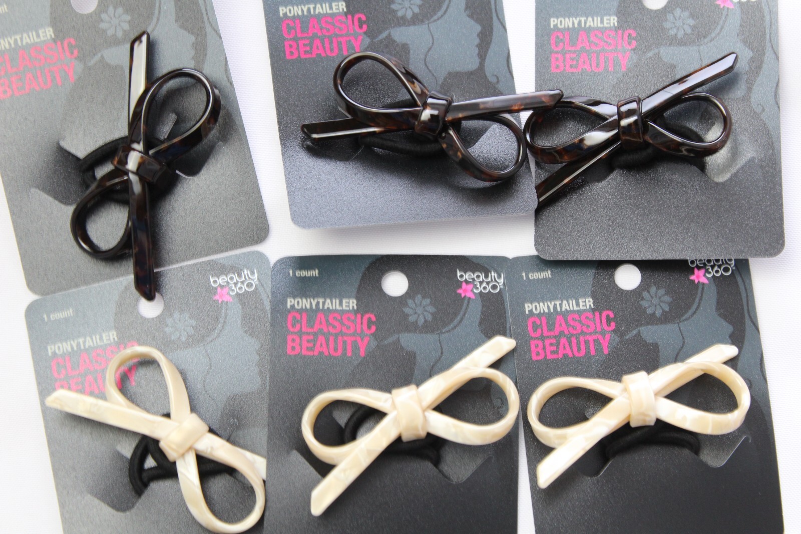 CASE OF 144 PCS – Ponytailer – Ribbon Bow Hair Holder, Stocking Stuffers, RESELL