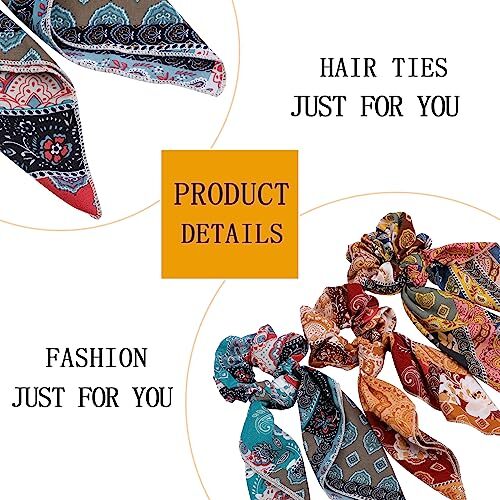 Paisley Scrunchie Hair Accessories – Chiffon Hair Scarf Bandana, paisley1