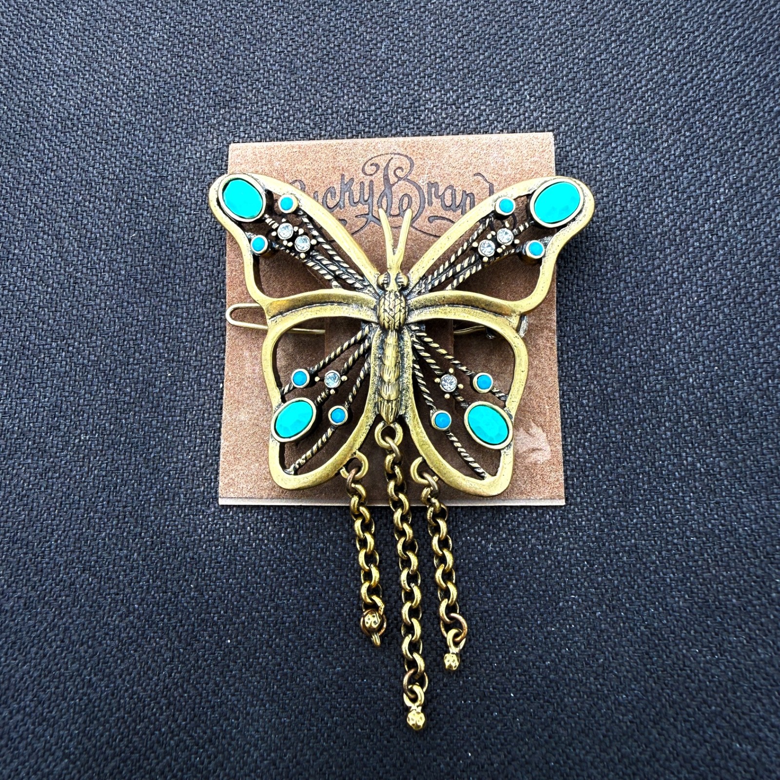 Lucky Brand 2-Pc Hair Accessory Set Butterfly Hair Pin & Metal Hair Stick