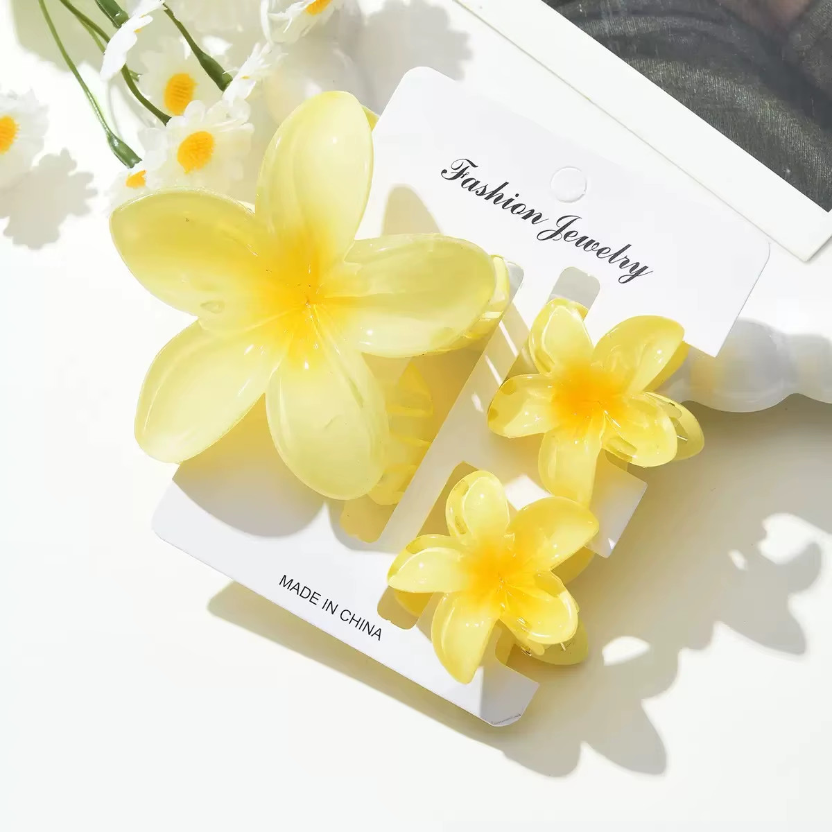 3Pcs/18Pcs Egg Flower Hair Clips Gradient Candy Color Flowers Suitable for Daily