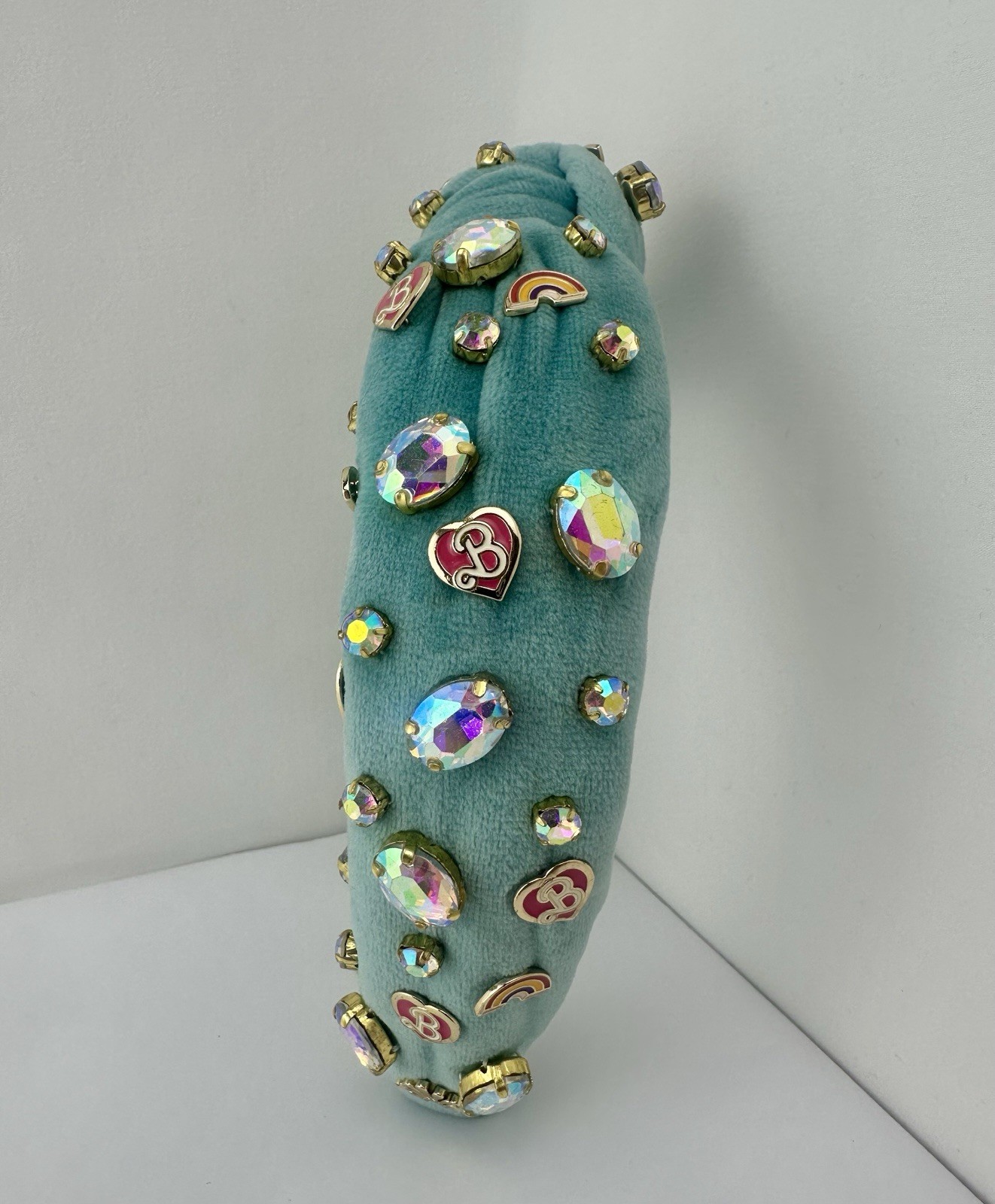 Lele Sadoughi X Barbie Totally Hair Aqua Charm Embellished Knotted Headband 2022
