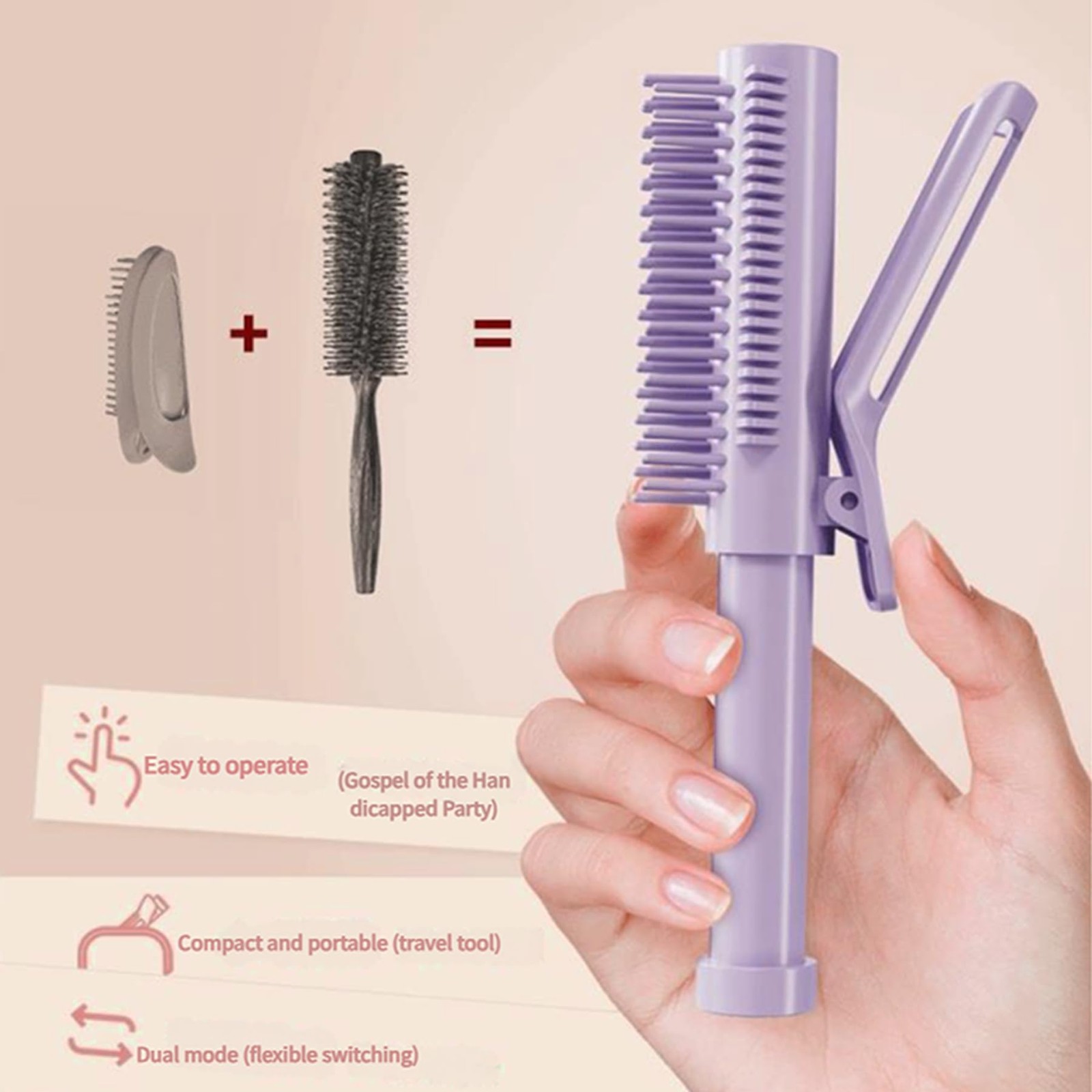 11pcs purple Hair Root Fluffy Clip, Styling Medium (pack of 11), Purple