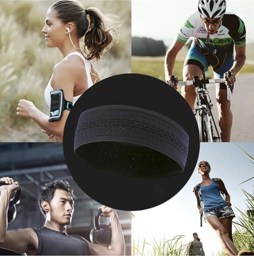 Sweatband Hair Band Men Women Yoga Gym Running Fitness Stretch Sport Headband