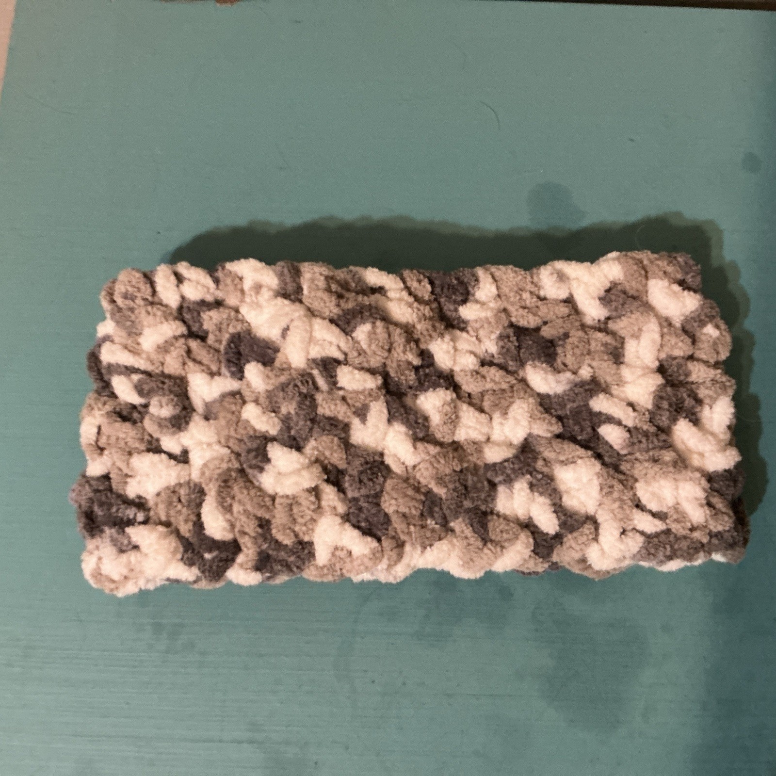 Crochet Headband Ear Warmer gray/white multi color