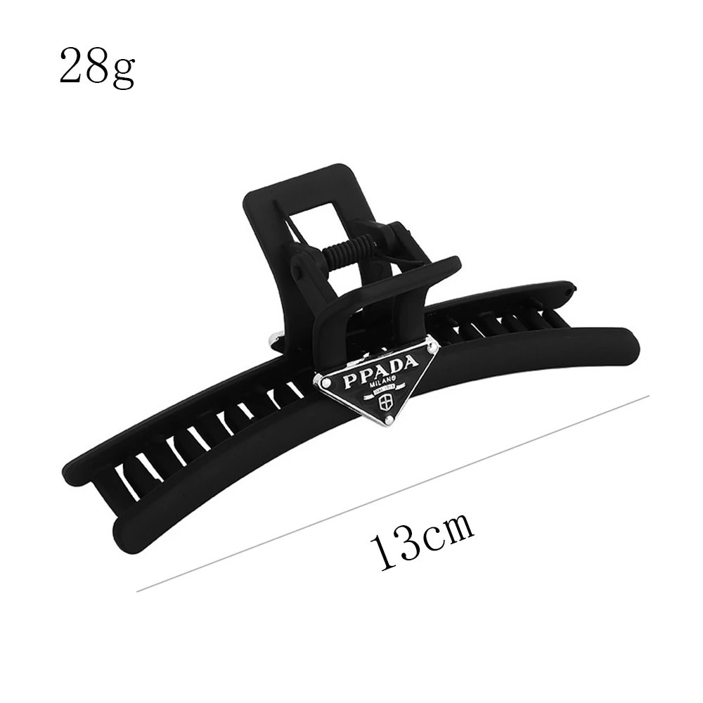 Acrylic Metal Hair Claws Triangle Letter Clip High-end Frosted Simple Shark Clip