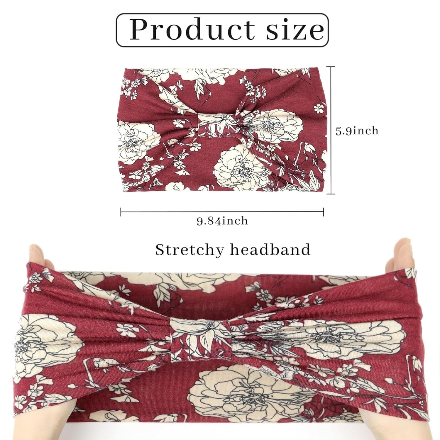 Hoojoot 6 Pack Boho Style Women’s Headbands, Non 1 Count (Pack of 6), Type 7