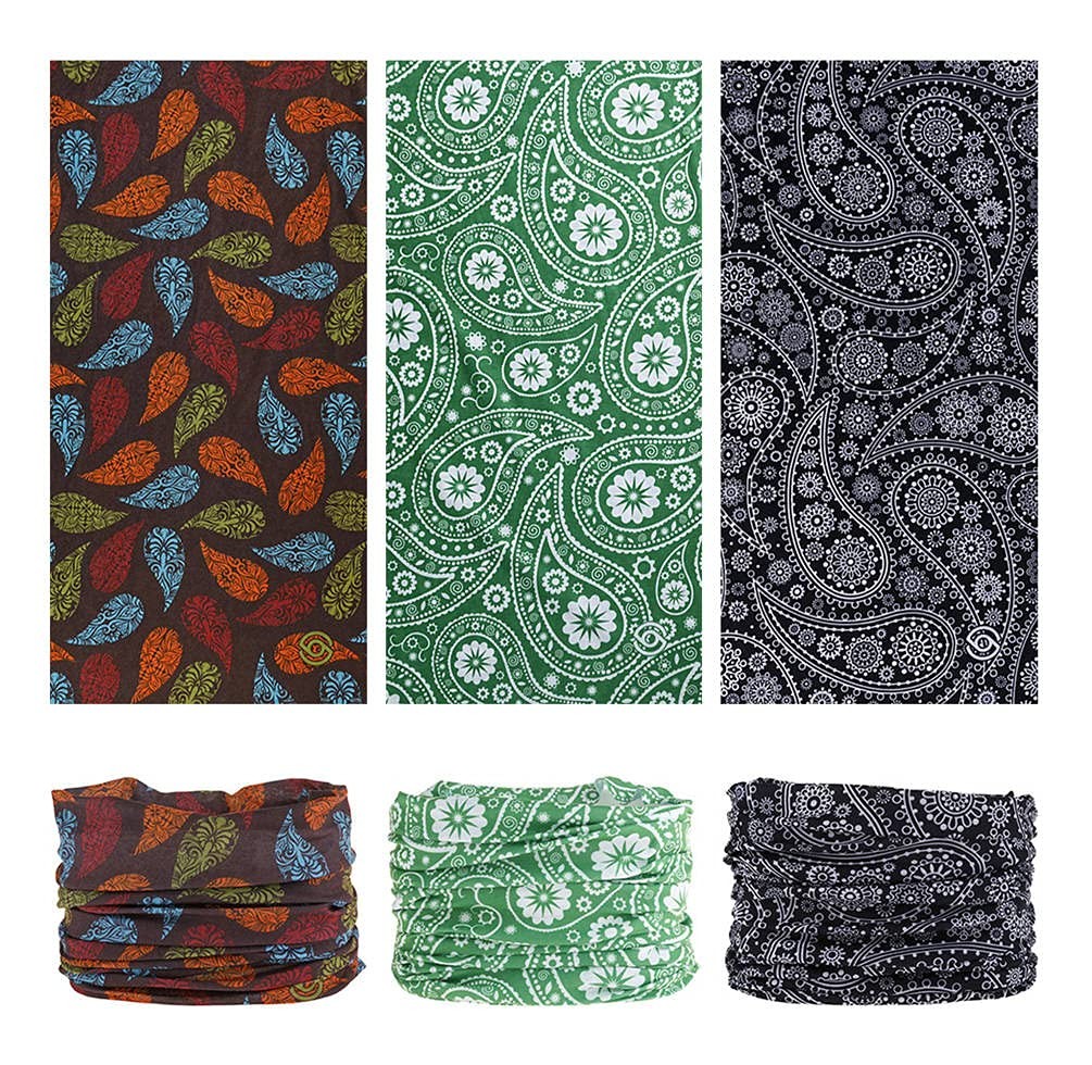 VANCROWN Headwear Head Wrap Sport Headband Regular size, 12pcs.paisley