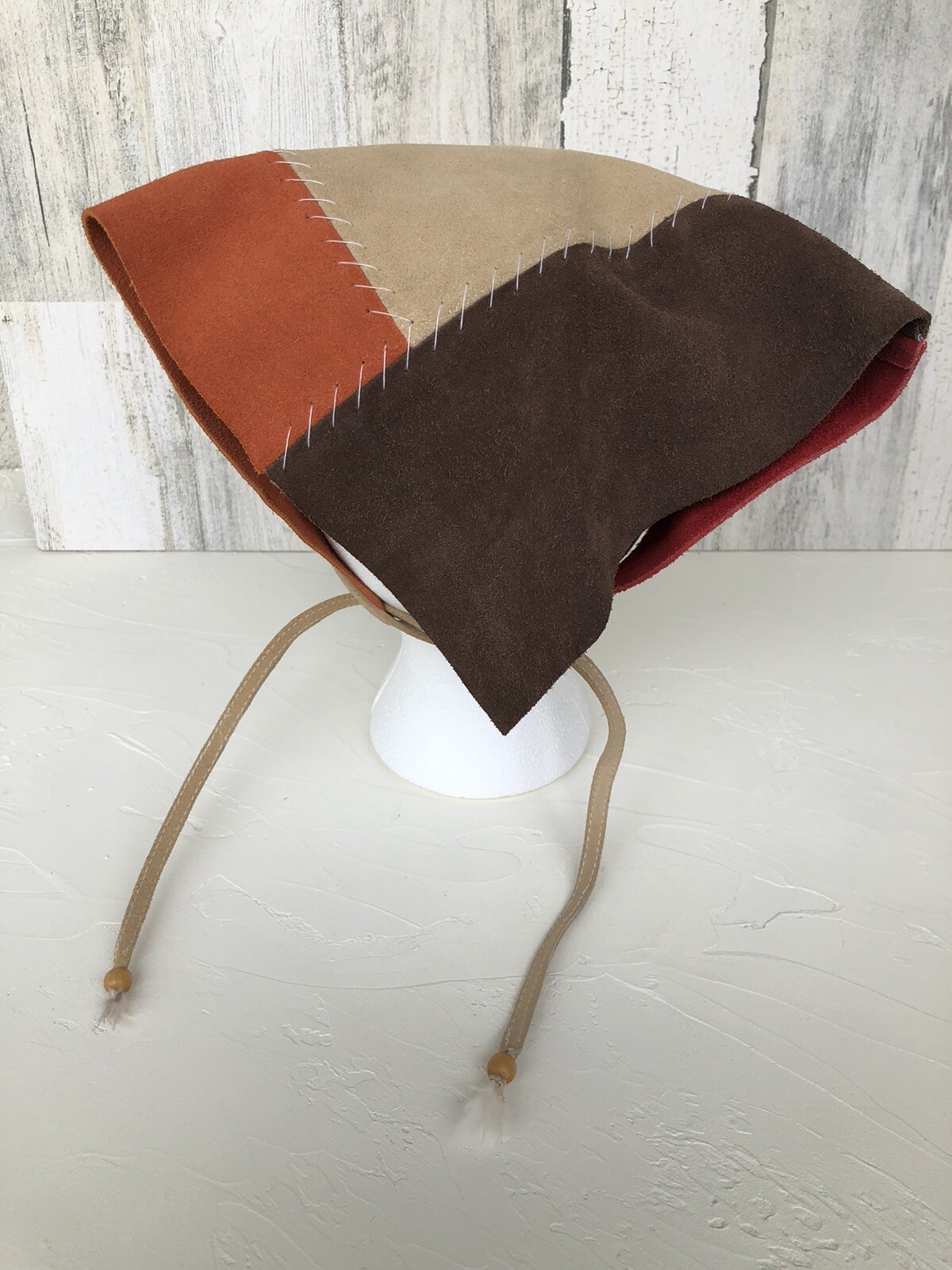 Y2K GAP Cowhide Bandana Patchwork Head Kerchief Triangle Hair Accessory Women’s
