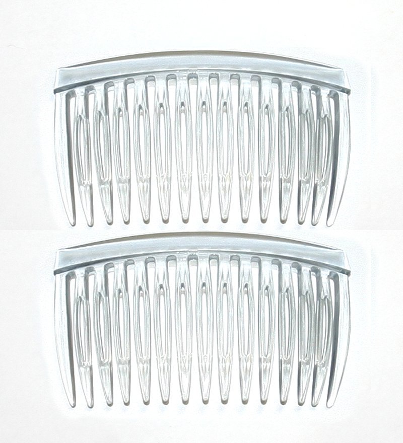 Women’s Fashion Vintage Hair Side Combs Plain Pastel Color 3″ New Made in France