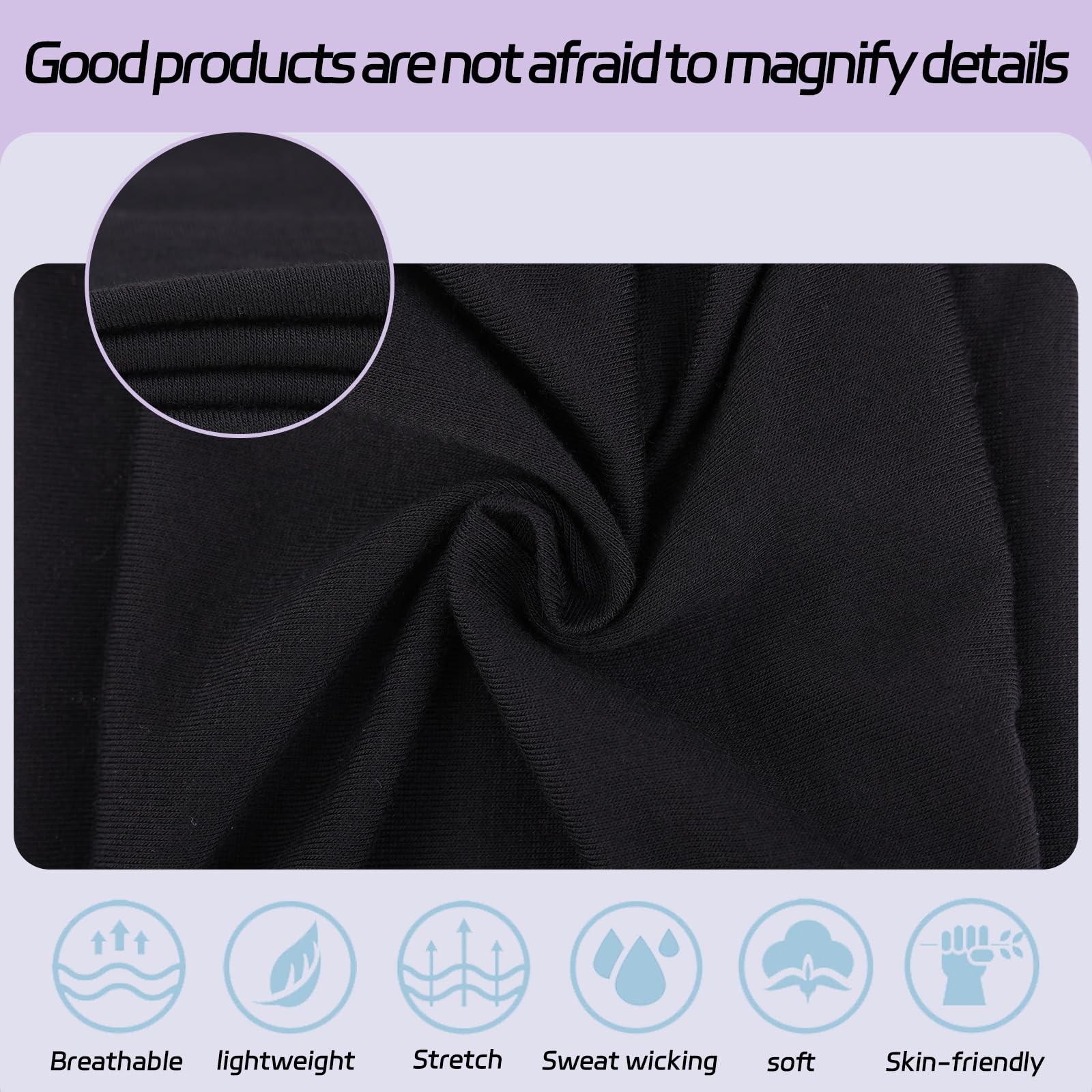 6 Packs Wide Boho Headbands for Women Stretch Fashion Headband Extra Large Tu…