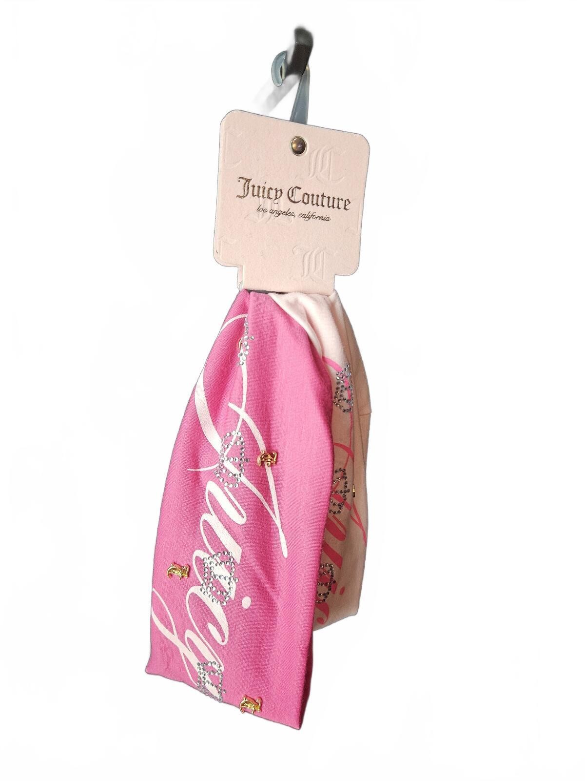 Juicy Couture Rhinestone Crown Headbands Pink Hot Pink 2Pc Set Y2K McBling NWT