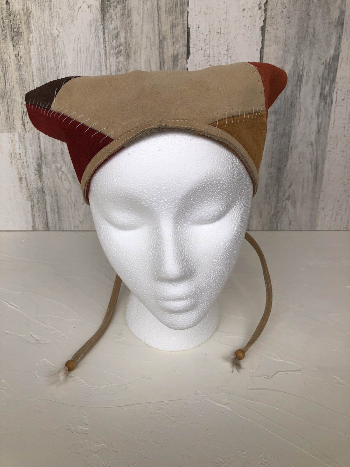 Y2K GAP Cowhide Bandana Patchwork Head Kerchief Triangle Hair Accessory Women’s