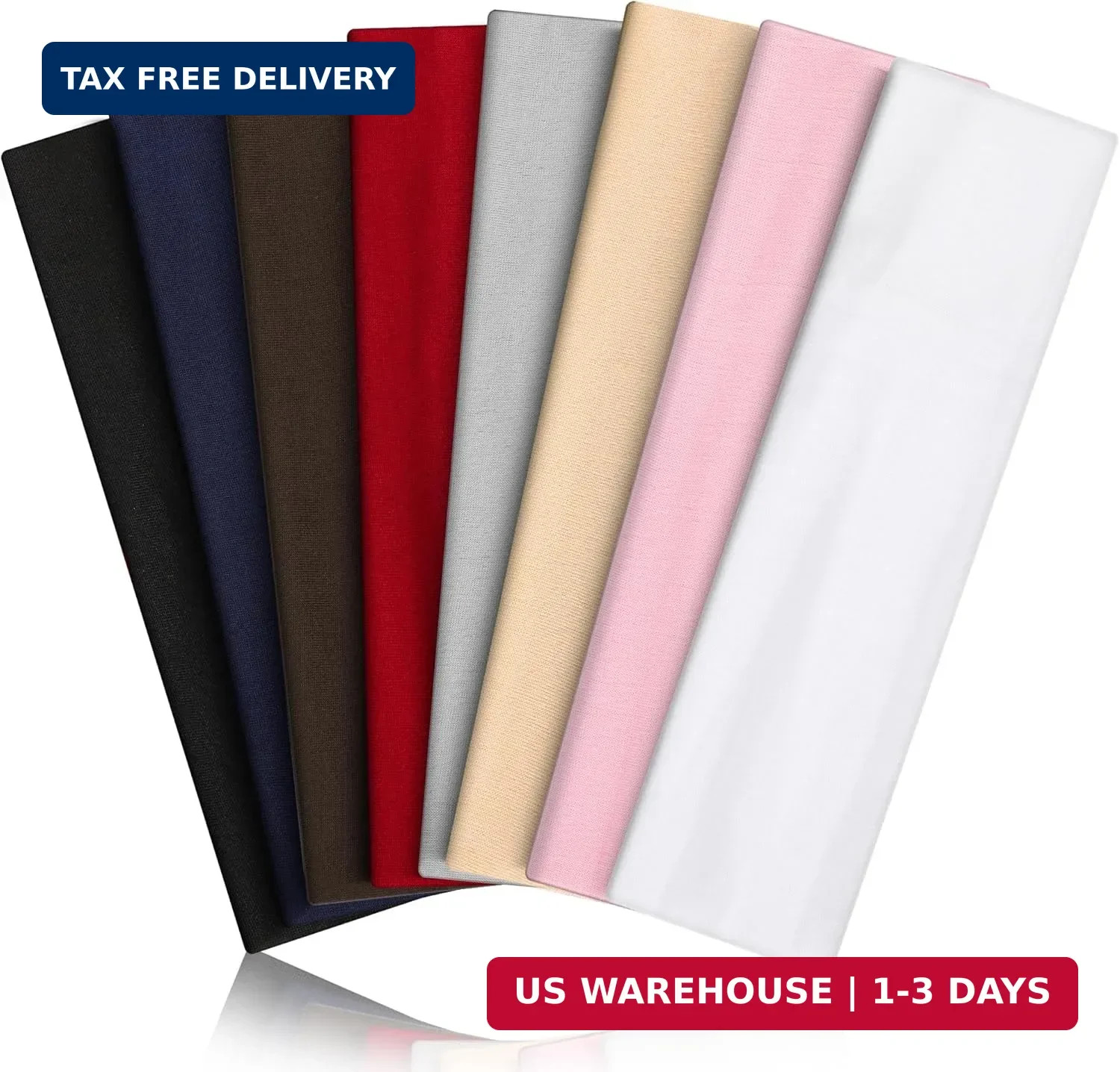 8PCS Summer-Exclusive Non Slip Sports Elastic Soft Running Fashion Headbands Abs