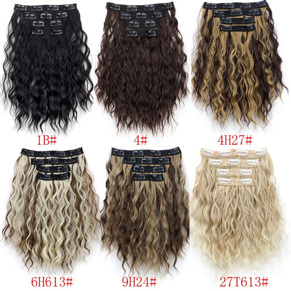 1 set Heat Resistant Matte Color Water Wave Synthetic Fiber Hair Hairpiece 12″