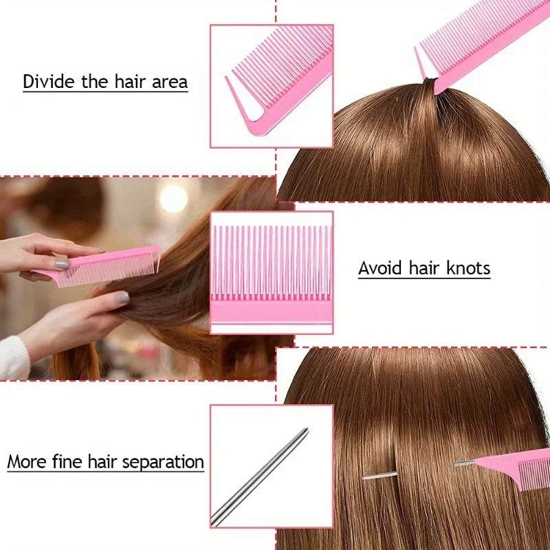4/5pcs/Set Hair Loop Tool Set 2pcs French Braid Tool Loop 1pc Rat Tail Comb 1pc